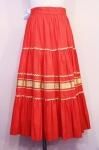 <img class='new_mark_img1' src='https://img.shop-pro.jp/img/new/icons43.gif' style='border:none;display:inline;margin:0px;padding:0px;width:auto;' />DEAD STOCK 50'S MEXICAN SQUAW TIERED SKIRT (RED/GLD)