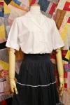 <img class='new_mark_img1' src='https://img.shop-pro.jp/img/new/icons43.gif' style='border:none;display:inline;margin:0px;padding:0px;width:auto;' />60'S LADY MANHATTAN LACE TRIM COTTON BLOUSE (WHT)