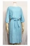 <img class='new_mark_img1' src='https://img.shop-pro.jp/img/new/icons43.gif' style='border:none;display:inline;margin:0px;padding:0px;width:auto;' />70'S TERRY CLOTH BORDER DOLMAN SLEEVE DRESS WITH BELT (TQ)