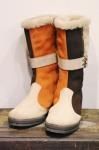 70'S A&T SUEDE BELTED BOA LINER BOOTS (BEIGE/BRN/ORG)
