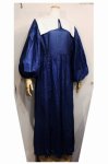 CIRCA 1910'S SAILOR COLLAR BALLOON SLEEVE COTTON DRESS (BLE)