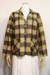 <img class='new_mark_img1' src='https://img.shop-pro.jp/img/new/icons43.gif' style='border:none;display:inline;margin:0px;padding:0px;width:auto;' />60'S INDIA COTTON CHECK TAILORED JACKET (Y.BEIGE/BLK)