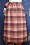 70'S BLOCK CHECK WOOL SKIRT SKIRT (L.PPL/PLM)