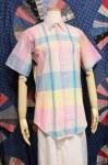 <img class='new_mark_img1' src='https://img.shop-pro.jp/img/new/icons43.gif' style='border:none;display:inline;margin:0px;padding:0px;width:auto;' />DEAD STOCK 80'S RALPH LAUREN MADRAS CHECK B.D SHIRTS (PNK/YLW/GRN)
