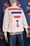 <img class='new_mark_img1' src='https://img.shop-pro.jp/img/new/icons43.gif' style='border:none;display:inline;margin:0px;padding:0px;width:auto;' />70'S TRICOLOR BOAT NECK TOPS (WHT/RED/BLE)