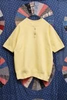 VINTAGE 50'S HALF ZIP SHORT SLEEVE SWEATSHIRTS (YLW)