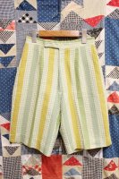 <img class='new_mark_img1' src='https://img.shop-pro.jp/img/new/icons43.gif' style='border:none;display:inline;margin:0px;padding:0px;width:auto;' />60'S WAFFLE CLOTH STRIPE SHORT PANTS (GRN/WHT/ORG/GRY)