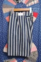 DEAD STOCK 50'S-60'S STRIPE BUCKLE BACK SHORT PANTS (BLE/BLK/GRN/YLW/WHT)