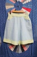 40'S BI-COLOR SIDE ZIP SHORT PANTS (BLE/YLW)