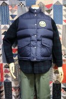80'S Woolrich DOWN VEST WITH SMILE PATCH (NVY) 