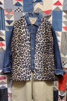 <img class='new_mark_img1' src='https://img.shop-pro.jp/img/new/icons43.gif' style='border:none;display:inline;margin:0px;padding:0px;width:auto;' />DEAD STOCK 60'S LEOPARD FAKE FUR LONG VEST (M.TEA/BLK)