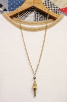 60'S GOLD-TONE BELL TASSEL CHAIN NECKLACE