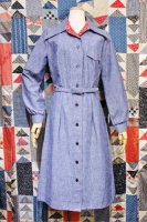 70'S NEP CHAMBRAY LONG POINT COLLAR SHIRT DRESS WITH BELT (S.BLE)