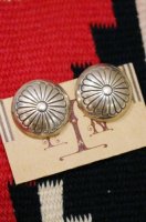 VINTAGE CONCHO STYLE SILVER EARRINGS