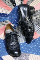 40'S Educator WING TIP LEATHER OXFORD SHOES (BLK)