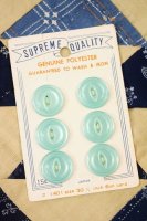 DEAD STOCK 50'S SUPREME QUALITY POLYESTER BUTTON 6P SET (GRN)
