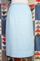 60'S Majestic CHECK TIGHT SKIRT (A.BLE/WHT)