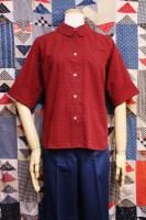 60'S COTTON PRINTED ROLL SLEEVE SHIRTS (BDX/BLK/GRY)
