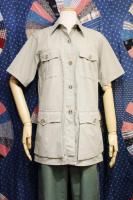 70'S Abercrombie & Fitch SHORT SLEEVE SAFARI JACKET (BEIGE)