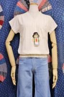 <img class='new_mark_img1' src='https://img.shop-pro.jp/img/new/icons43.gif' style='border:none;display:inline;margin:0px;padding:0px;width:auto;' />DEAD STOCK 70'S Helen Sue TERRY CLOTH HENLEY V-NECK TOPS (O.WHT) 
