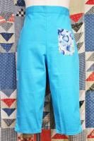60'S Hartley FRUIT PRINTED CAPRI PANTS (WHT/BLE)