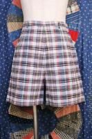 60'S INDIA MADRAS SIDE ZIP SHORT PANTS (BLK/NVY/RED)
