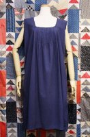 30'S SQUARE NECK COTTON OVER-DYED NIGHTY DRESS (I.NVY)