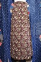 60'S FLOWER PAISLEY CORDUROY MAXI SKIRT (GRY/RED/GRN)