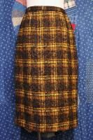 50s Charles Anthony CHECK WOOL TIGHT SKIRT (BRN/BLK)