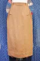 50s FLAP POCKET WOOL TIGHT SKIRT (BRN/GRN)