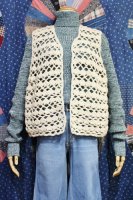 <img class='new_mark_img1' src='https://img.shop-pro.jp/img/new/icons43.gif' style='border:none;display:inline;margin:0px;padding:0px;width:auto;' />60s-70s CROCHET KNIT VEST (O.WHT)