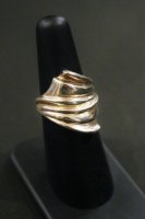 VINTAGE 80s WAVE SILVER RING