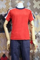DEAD STOCK 70s TERRY CLOTH SHOULDER LINE TOPS (RED/NVY/WHT)