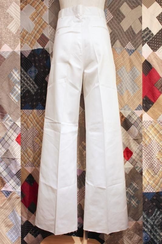 DEAD STOCK 70s US NAVY WHITE TROUSERS SAILOR PANTS - PATINAS