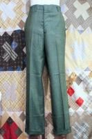 60s CHECK TAPERED SLACKS PANTS (GRN/BLK)
