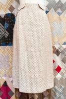 70s JOHN MEYER STITCHED WOOL TEXTURE TIGHT SKIRT (L.BEIGE)