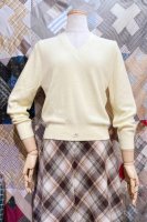 DEAD STOCK 50s-60s Helen Sue V-NECK SWEATER (YLW)