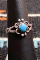VINTAGE 50s-60s BELL TRADING TURQUOISE SILVER RING 