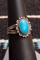 VINTAGE 50s FRED HARVEY ERA TURQUOISE SILVER RING
