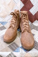 DEAD STOCK 40s USMC US MARINE CORPS ROUGH OUT BOOTS (L.BRN)