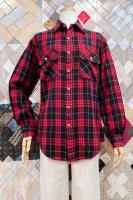70s JC Penney CHECK WOOL TEXTURE SHIRTS (RED/BLK/YLW)