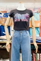 70s NEW YORK BIG APPLE LAME IRON PRINTED T-SHIRTS (BLK)