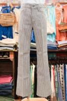 DEAD STOCK 70s Levi's PIN STRIPE FLARE PANTS (WHT/BLK/BRN)