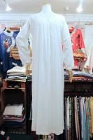 C.1910s COTTON V-NECK NIGHT DRESS (WHT)
