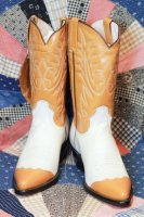 DEAD STOCK LATE 90s Billy Boots LEATHER WESTERN BOOTS (WHT/CML)