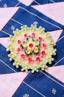 VINTAGE 40s-50s CELLULOID FLOWER BROOCH