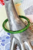 VINTAGE BAKELITE SPACER BANGLE (M.GRN/YLW) 
