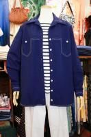<img class='new_mark_img1' src='https://img.shop-pro.jp/img/new/icons43.gif' style='border:none;display:inline;margin:0px;padding:0px;width:auto;' />70s Jantzen DOUBLE STITCH POLYESTER SHIRT JACKET (NVY/WHT)