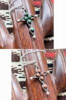 VINTAGE ZUNI REVERSIBLE SNAKE EYE TURQUOISE CORAL SILVER PENDANT