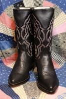 DEAD STOCK LATE 90s Billy Boots LEATHER WESTERN BOOTS (BLK)